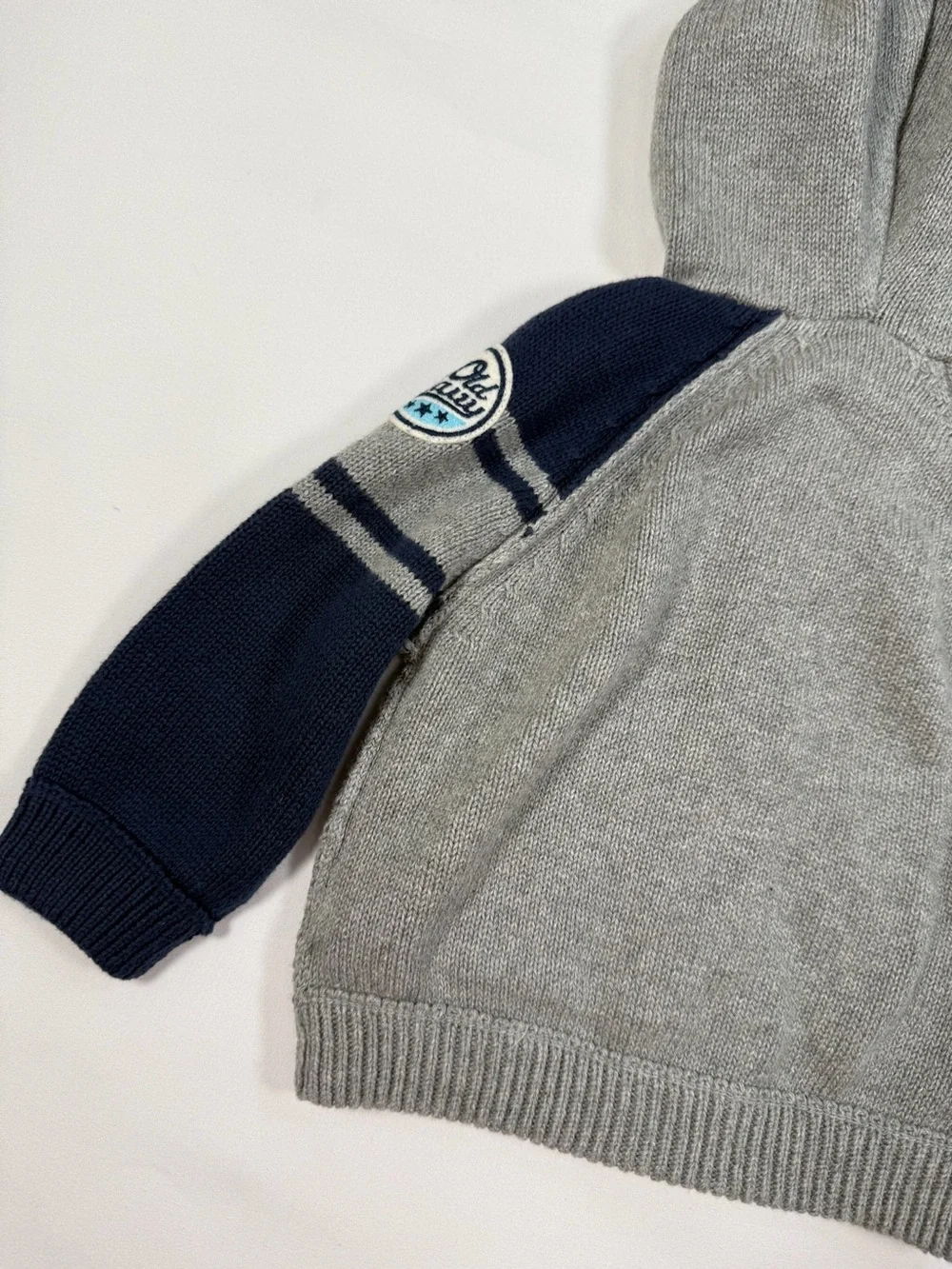 NWT OLD NAVY Y2K Varsity Sweater Hoodie Toddler 3-6M‎ Zip Up Rugby Preppy NEW